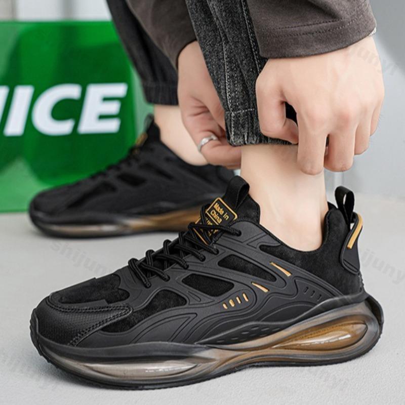 Fashion Men's Fashion Trend Casual Shoes 2025 Spring New Comfortable Outdoor Sports Shoes Thick Soled Non slip Lace-up Chunky sneakers