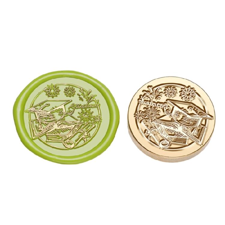 Metal Wax Stamp Head for Appreciation Card Graduation Ceremony Invitations