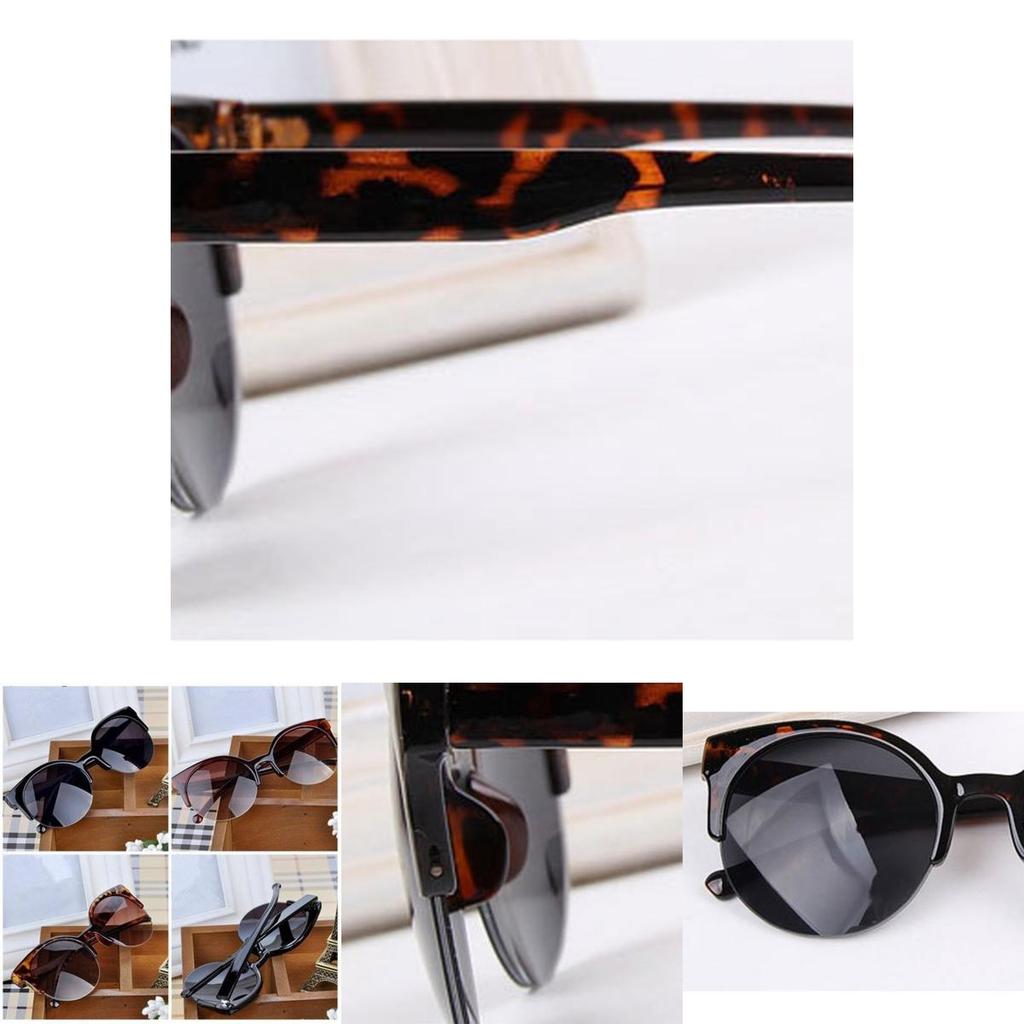 Stylish Semi-circular Frame Sunglasses Retro Cat Eye Women Sunglasses With Uv400 Protection