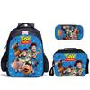 Star Blue Full Character Printed Wear-Resistant Schoolbag With Printed Pencil Bag Thermal Insulation Bento Bag