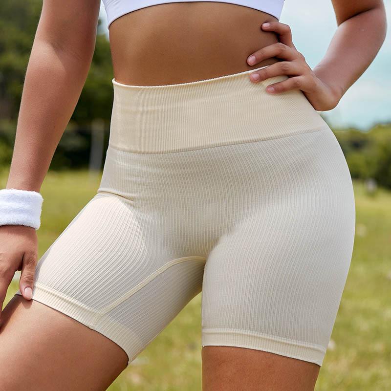 

Брюки для йоги с высокой талией, персиковые бедра, контроль живота – дышащая фитнес-одежда, подтягивающая бедра Medium бежевый