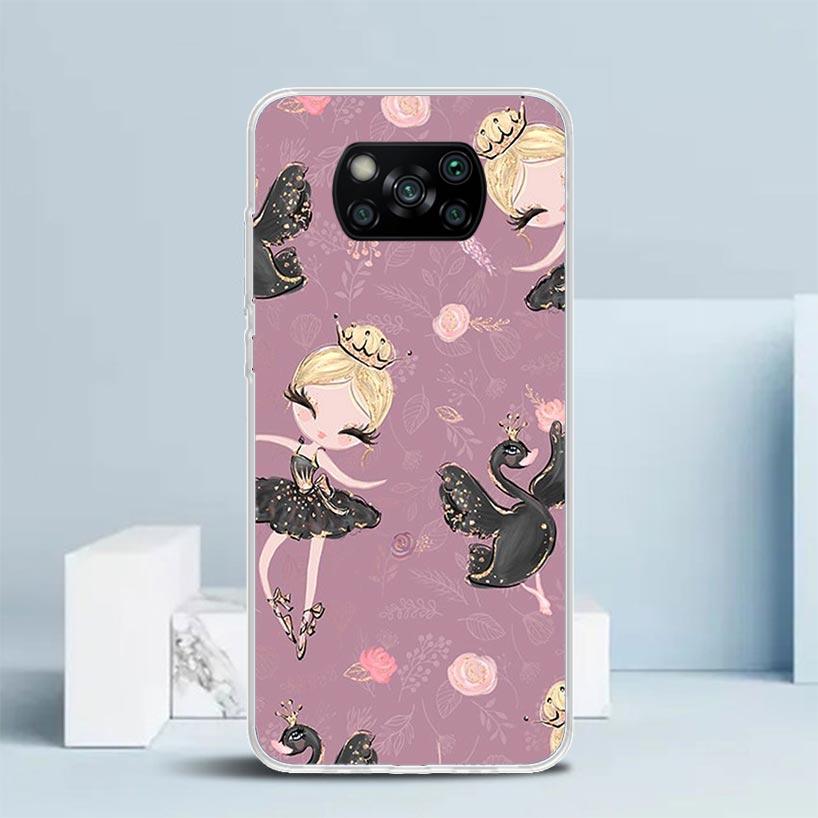 Black Swan Noble Phone Case For Xiaomi Poco F7 Ultra X5 X6 X7 Pro M7 Redmi 15C 15 13C 13 12C 12 10C 10 10A 9 9C 9A 9T Cover Poco