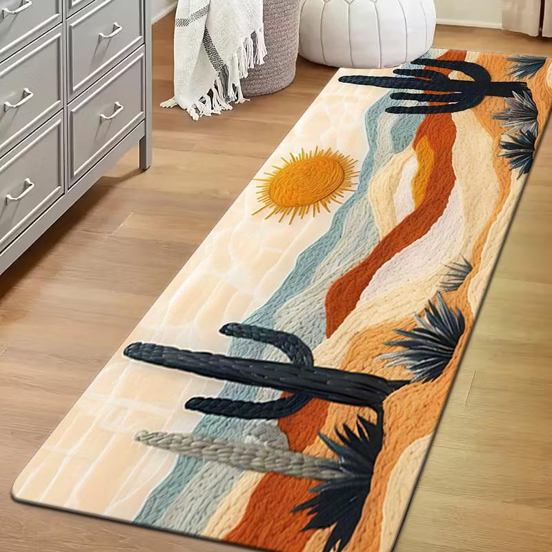 VIKAMA Desert Cactus Floor Mat Colorful Doormat Welcome Mat Cozy Kitchen Rug Rug For Bedroom Carpet For Living Room Home Decor