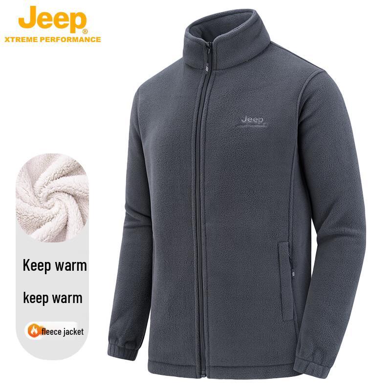JEEP Unisex Outdoor Warm Fleece Jacket M