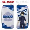 Blue Lock Anime Long Wallet Colorful Zipper Purse Handbag Card Holder Coin Bag Blue Lock Merchandise 1pcs