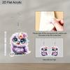 2D Flat Acrylic Christmas Pink Purple Owl Pendant Earrings, Suitable As A Holiday Gift for Women, Holiday Party Decorative Jewelry.