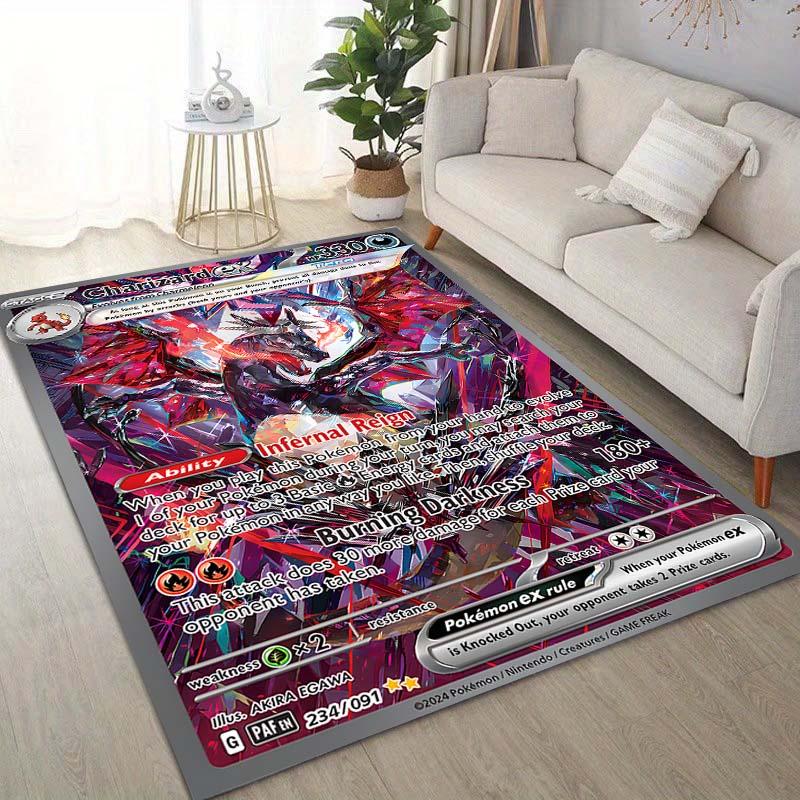 15 Sizes Pokémon Cards Charizard Printing Carpet for Living Room Bedroom Kid's Room Home Decor Area Rug Sofa Cloakroom Mat
