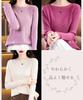 Elixio Rib Knit Long Solid Office Women's Sweater, Sleeve, Lightweight, Color, Simple, Elegant, Slimming, Basic, Wear, Fall/Winter (JP, Alphabet, M,