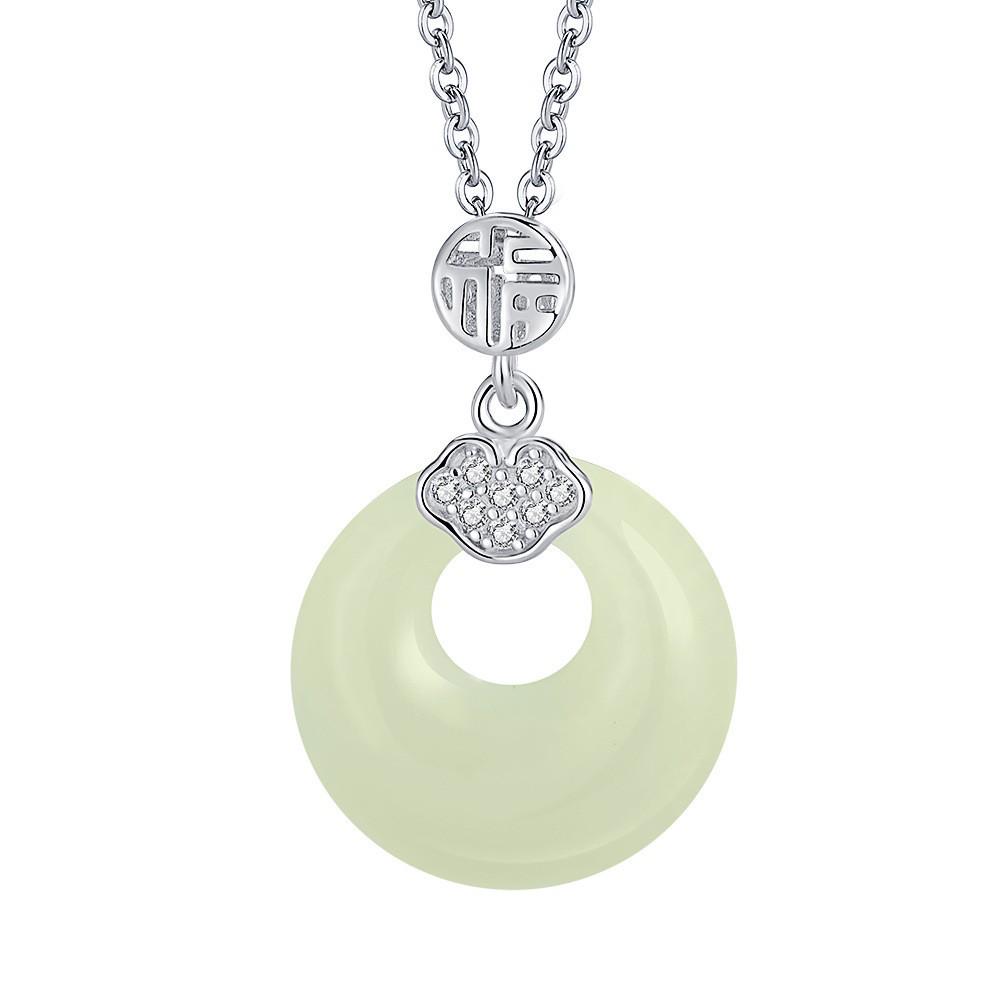 2024 Ruyi Ping An Kou Necklace: Hetian Jade Pendant - Chinese Style Gift for Girlfriend or Mother