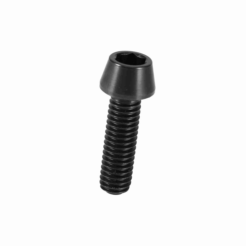 1pc M6x16/20mm Tapered Head Screw Titanium Alloy with Washer Conical Bolt Lightweight Hexagon Cone Hex Screws for Mountain Bike