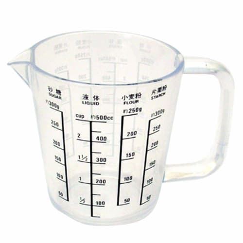Suncraft Measuring Cup, 500cc, Made in Japan, Acrylic Resin, Patissiere, PP-515, Clear, Outer Diameter 105mm x Height 116mm