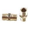 10Pcs Quick Adapter Air Line Hose Compressor Connector 1/4in Hex Nipple For BSP Male To Male Brass Pipe Adapter