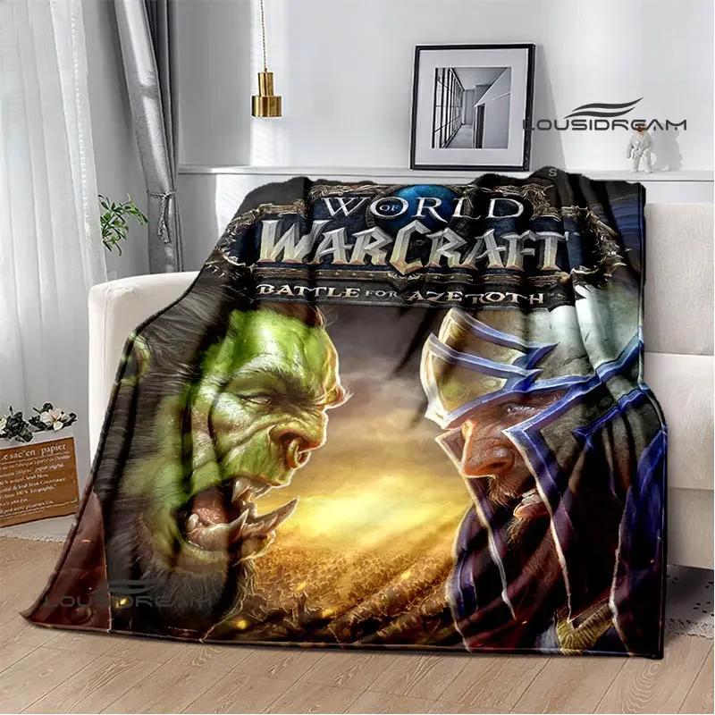 Game World of Warcraft Printed Blanket Kids Warm Flannel Soft and Comfortable Blankets Home travel blanket birthday gift