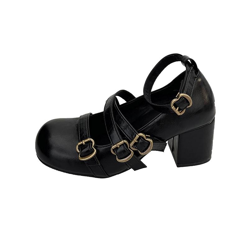 Fashion High Heels Women Mary Jance Shoes Fashion Dress Chunky Shoes Luxury Designer Elegant Pumps 2025 Autumn New Sexy Zapatos De Mujer