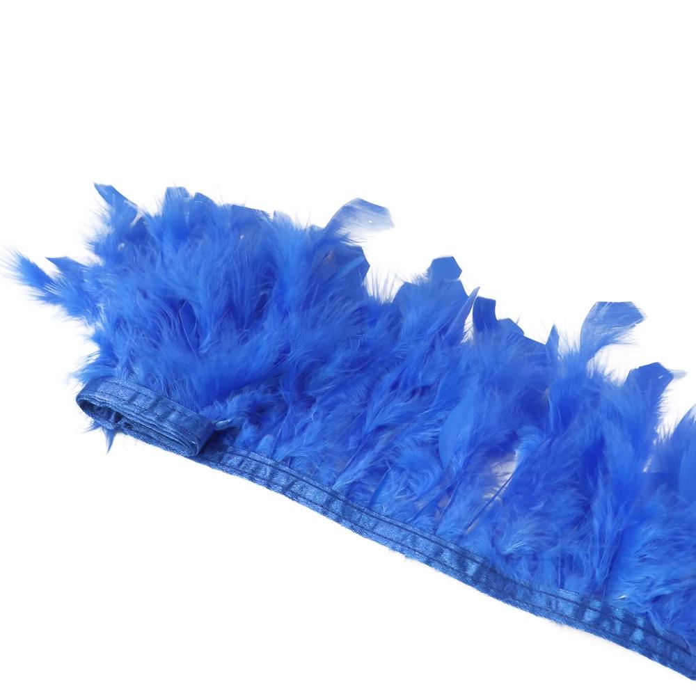 1Meters Natural Turkey Feathers Trim Height 10-15Cm Wedding Clothing Dress Decoration Diy Feather Ribbon Sewing Crafts