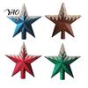 Classic Holiday Tree Star Glitter Sequins Topper, Shiny Sparkly Treetop Festive Decoration Accessories Ornament, Shatter-Proof Christmas for