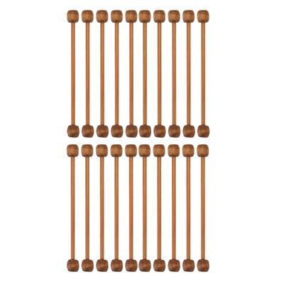 20 pcs Mini Bâtons de Suspension en Bois pour Tapisserie DIY Artisanat Poli Mini Pôle pour Tapisserie Bâtons en Bois pour