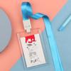 Fashion Acrylic Transparent Bus Cards Sleeve Employee Work Card Holder with Lanyard Work Card Cover Women Men Credit Card Holder