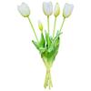 White tulips - Rubber bouquet with tulips 39 cm Real Touch color 6