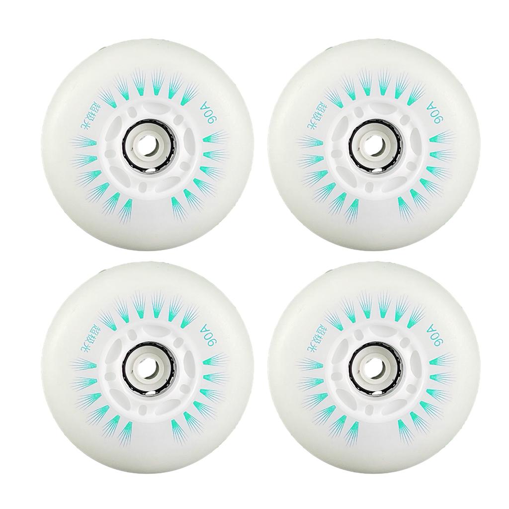 4 st Inlineshjul med LED Utomhus Självlysande Starka Hjul LED-belysning Skridskohjul för Barn och Vuxna