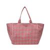 Summer Ins Fashion Literary and Lazy Style Shoulder Shopping Bags Are Popular This Year, Large-capacity Plaid Canvas Tote Bags.