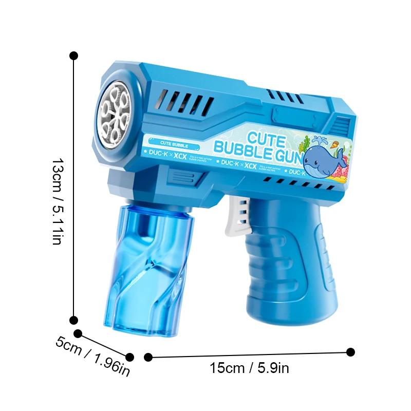 6-hole Children Outdoor Bubble Toy 6-hole Handheld Bubble Gun Outdoor Activity Birthday Party Gift Without Battery Bubble Water