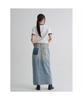 8seconds Diagonal Fastening Denim Maxi Skirt Sky Blue