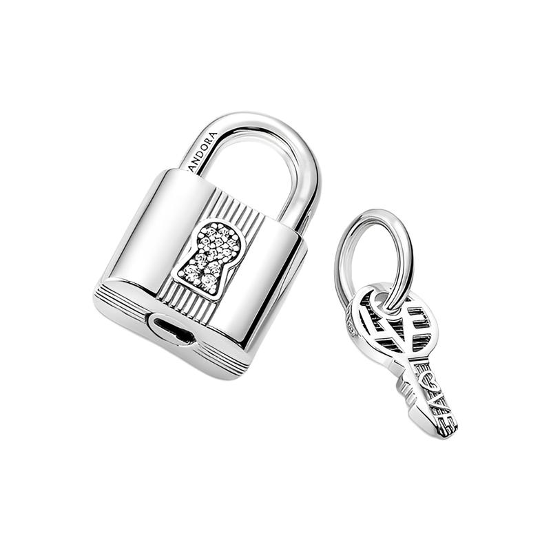 Pandora Eternal Love Lock 925 Silver Pendant Women's Silver 790088C01
