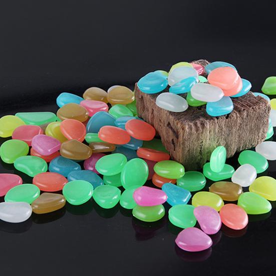 Luminous Pebbles Glow in The Dark Garden Stones Night Guide Outdoor Decorative Rocks for Pathways Fish Tanks Aquariums Backyard Landscaping Decor