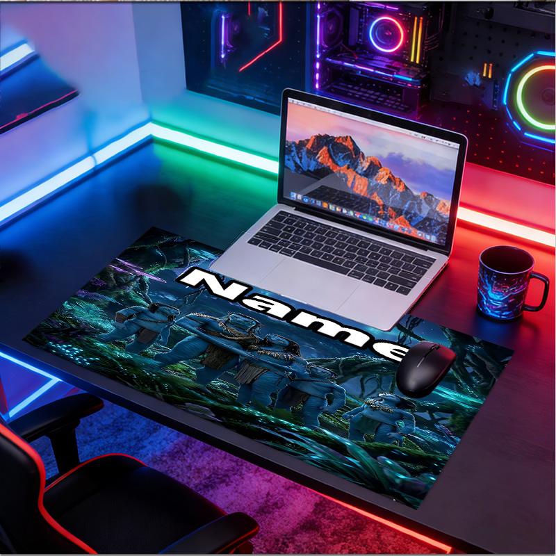 Kişiye Özel İsimli Avatar Desenli Mousepad, Dizüstü Bilgisayar Masa Matı, Ev İçin Dekoratif Masa Matı Klavye Pad Hediye