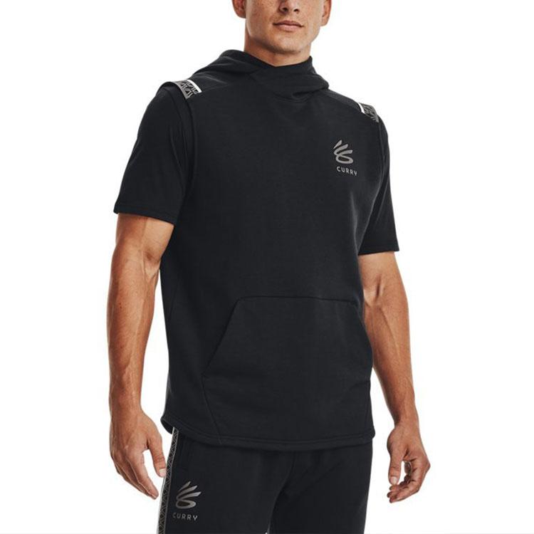 Under Armour Vestă cu glugă fără mâneci pentru baschet Curry Series Bărbați Topuri Negru 1366637-001