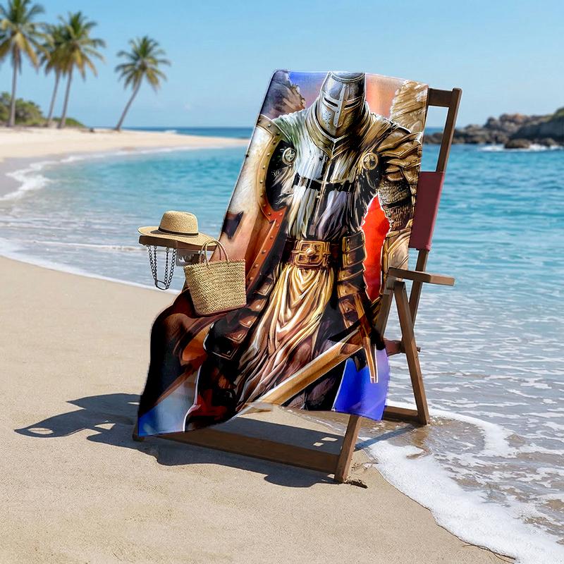 Cross Templars Knight Fashion Beach Towel: Ideal for Summer Adventures Soft, Absorbent and Quick Drying Suitable for Swimming and Bathing