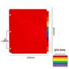 Colorful Refillable Loose-leaf Folder with 6 Classification Index Pages and 3-Hole Divider Pages, US Size