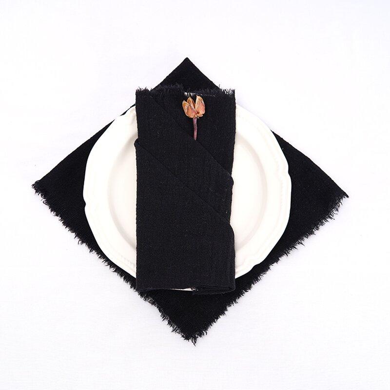 24pcs 32X32CM Sage Green Napkins Handmade Gauze Cotton Cloth Rustic for Weddings Party Baby Shower Banquet Christmas Decorations