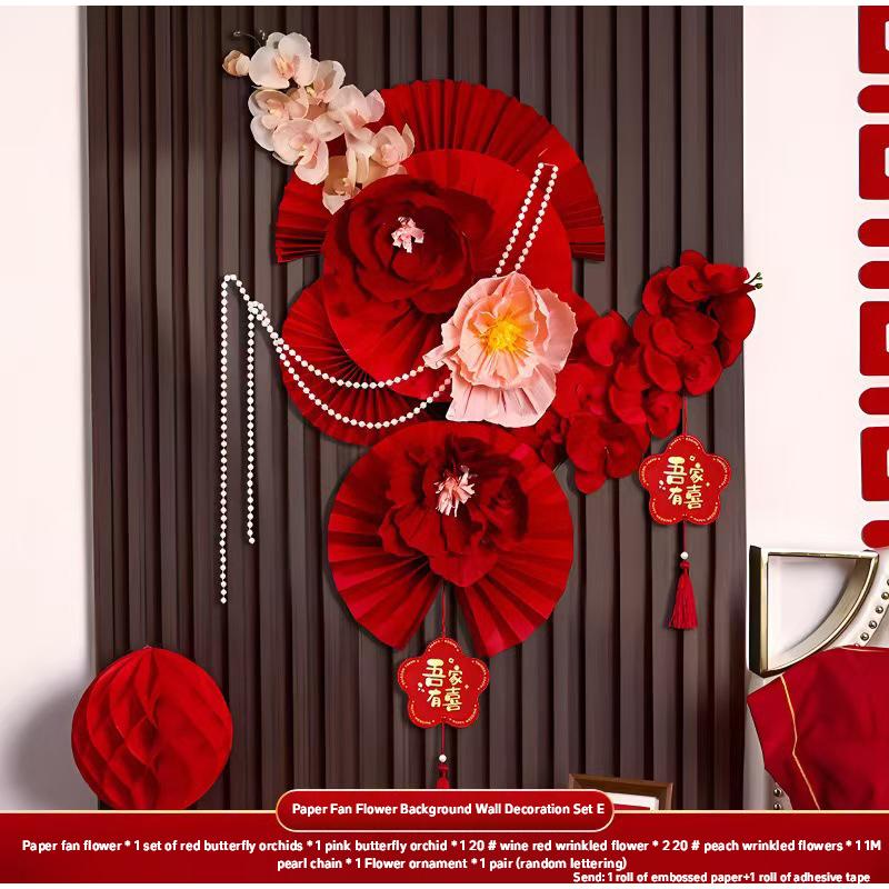 1 Set Chinese New Year Decorations 2026 Chinese Wedding Ornament Lunar New Year Wall Accessories Year Of The Horse 2026 Decor