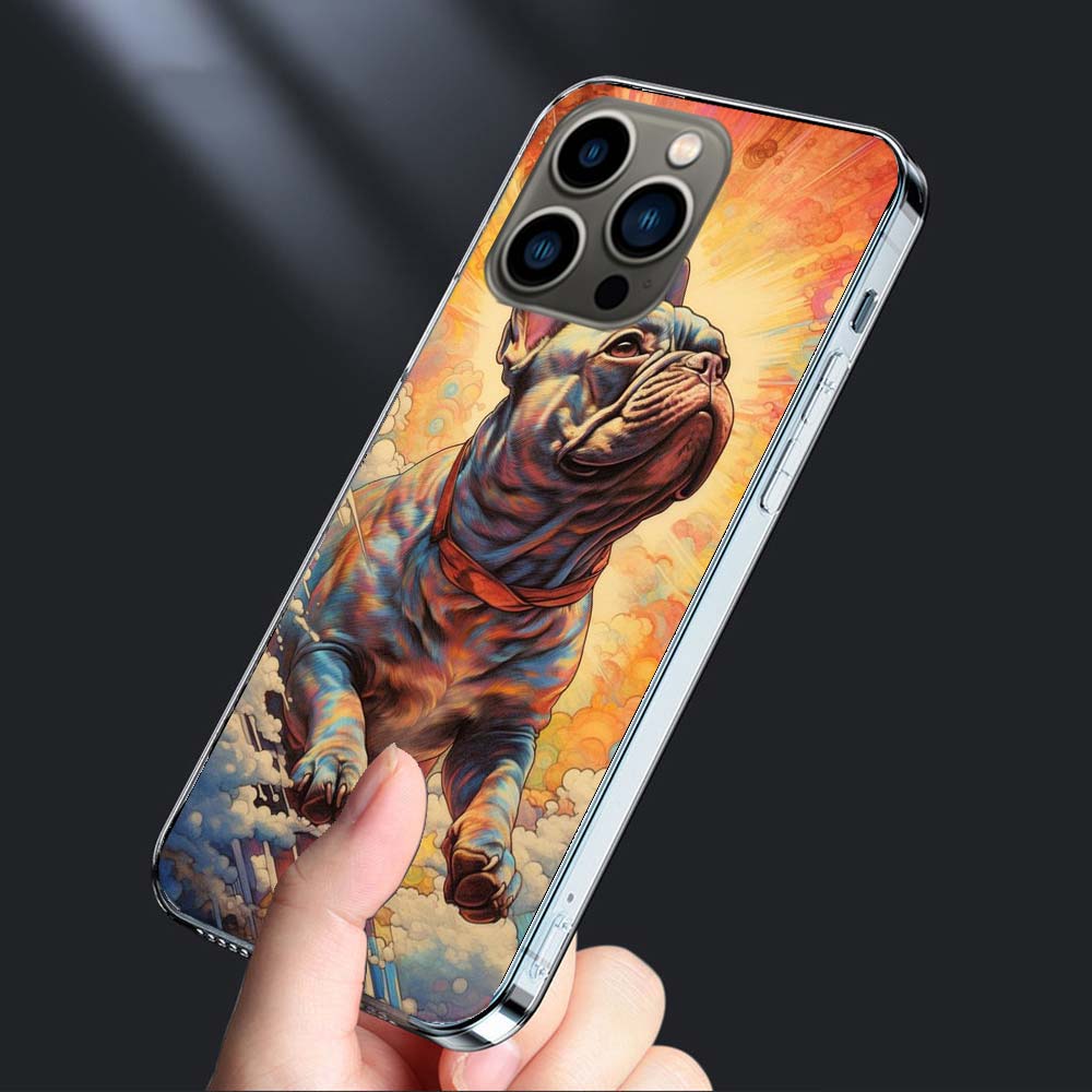 French Bulldog Dog Pug Phone Case For Iphone 16E 15 Pro 14 Plus 17E 16 17 Pro Max Air 11 12 13 Mini Shockproof Capa Cute Cove