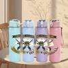 1PC Western Cowboy Hat Ornate Emblem Print 750ml Portable Sports Water Bottle Leakproof Gym Outdoor Travel Drink Cup