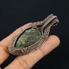 Dragon Blood Jasper Pendant, 999 Copper Wire Wrapped Gemstone Jewelry, Handmade Pendant, For Thanksgiving