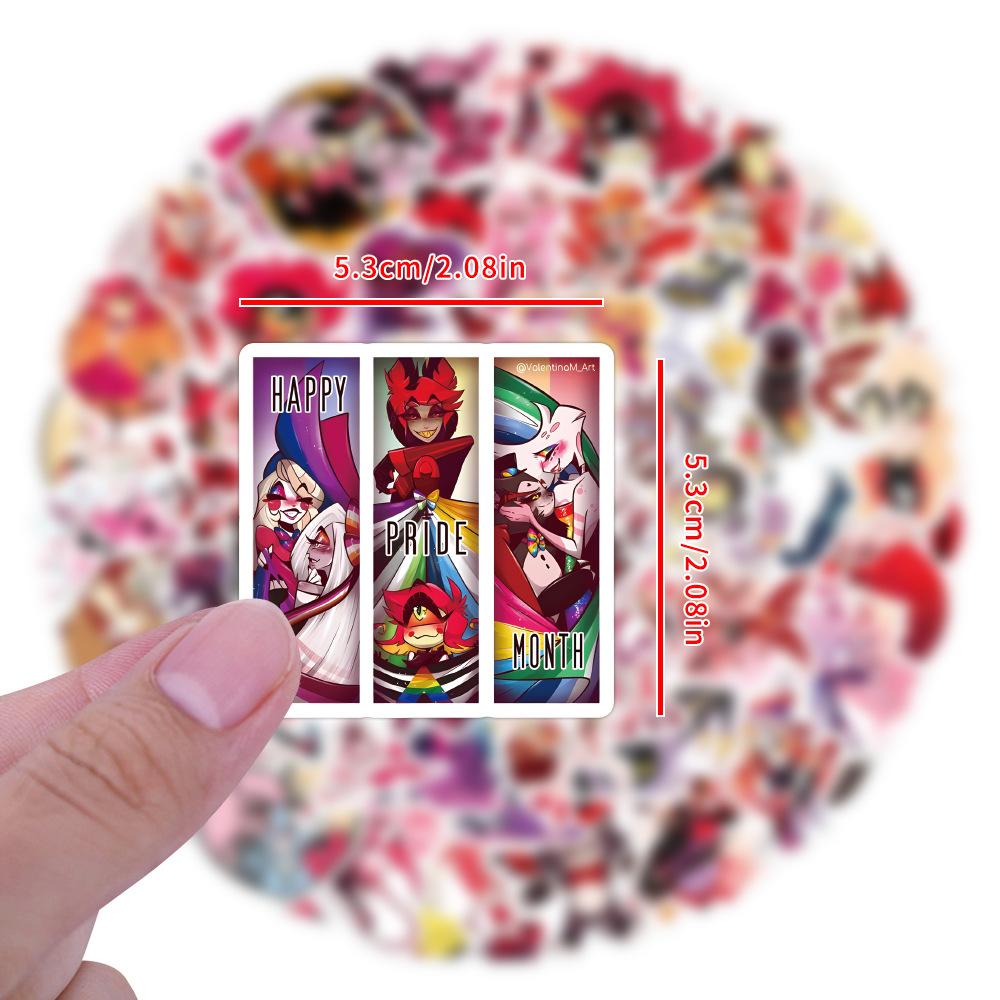 120 New Hazbin Hotel Graffiti Stickers Laptop Suitcase DIY Stickers
