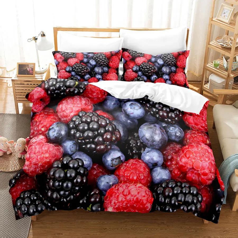 3D Summer Tropical Fruit Duvet Cover With Pillowcase King Full Size Queen Double Bed Quilt Case Linens Single Twin Bedding Sets