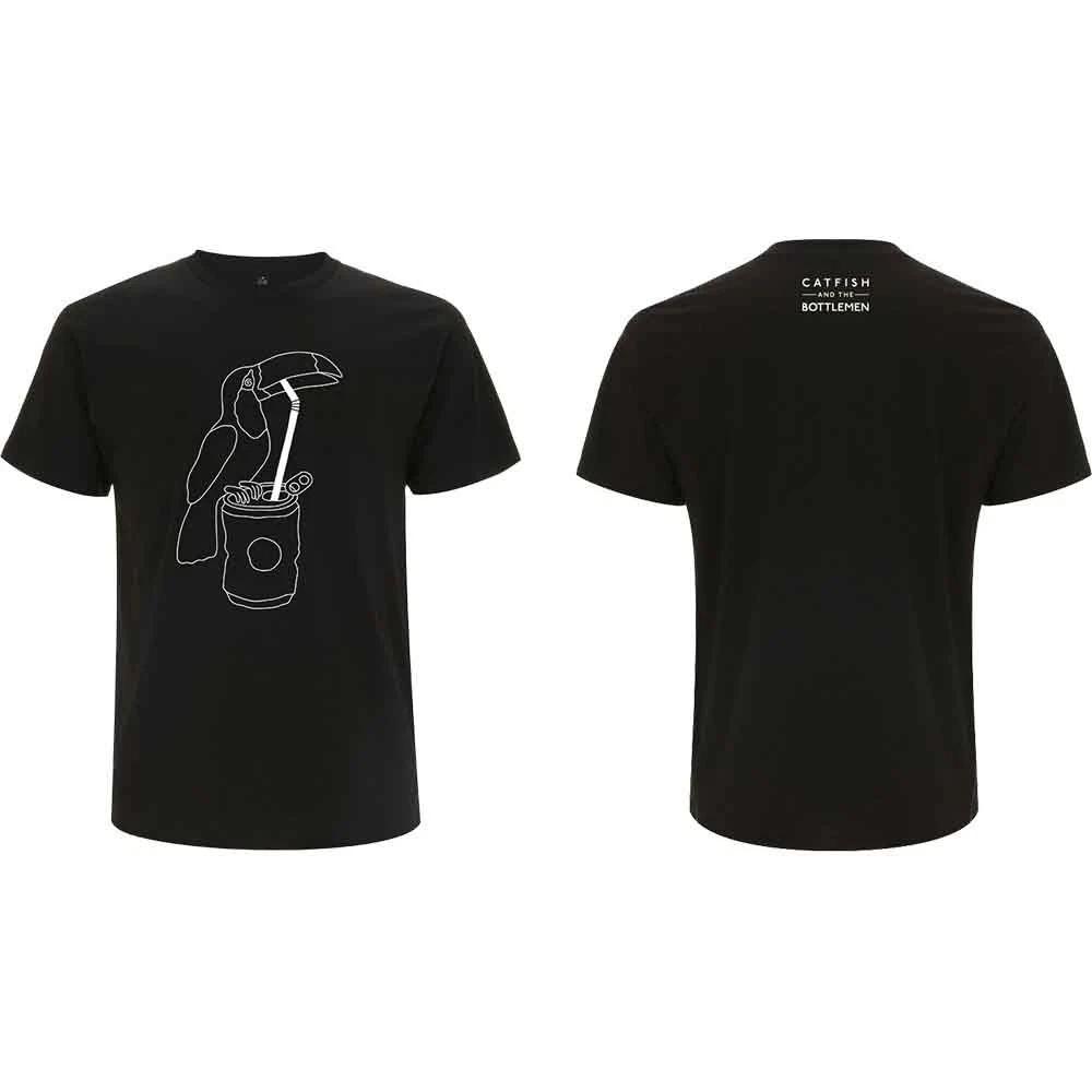 Catfish and the Bottlemen T Shirt Toucan Band Logo new Official Mens Black XL