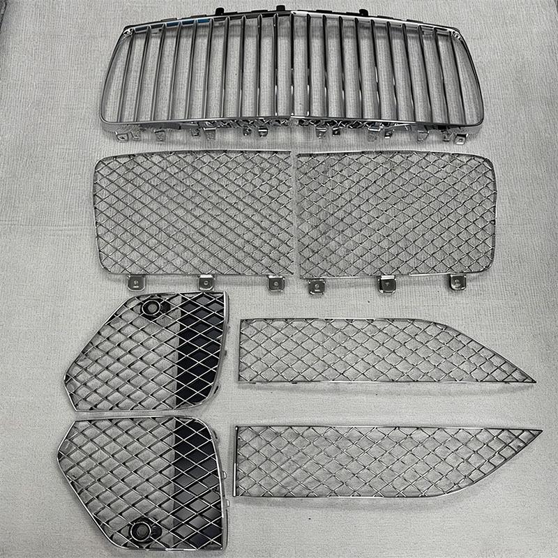 2020 Bentley Bentayga Front Grille: Mesh, Bumper Lower Grille, Fog Light Frame, Electroplated Finish