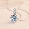 S925 Sterling Silver Necklace Snowflake Women's Classic High-end Jewelry Moissanite Pendant Collarbone Chain 2026