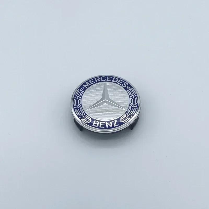 C200 E200 For Mercedes Benz 4PCS 75mm Car Wheel Center Hub Caps Cover For Mercedes Benz GW205 W204 W212 B/C/E/S Class A Class C2