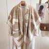 Fashion Imitation Cashmere Women'S Thickened Warm Shawl Flower Ball Simple Atmosphere High-End Scarf