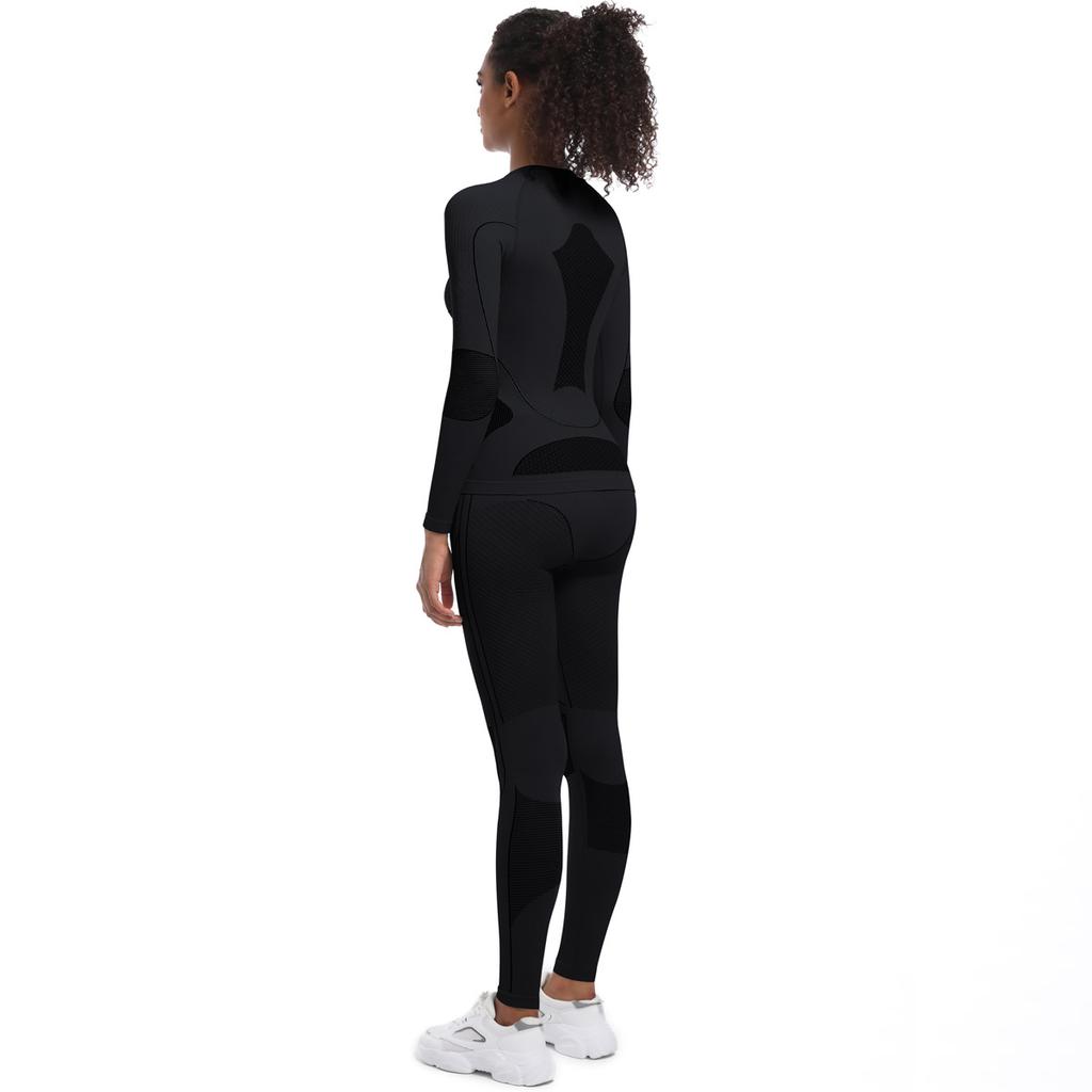 Seamless Tight-fitting High-elastic Long-sleeved Ski Wear Body-shaping Suit Sports Running And Cycling Yoga Wear For Women