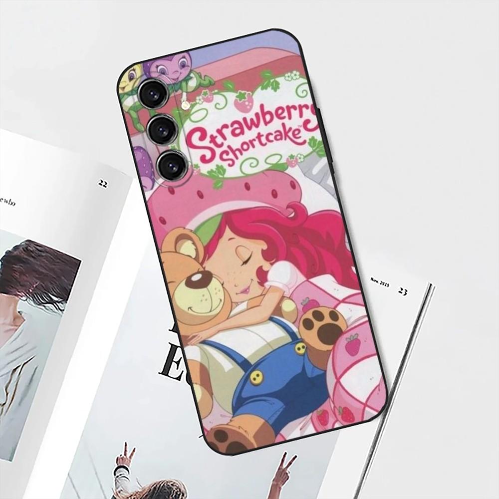 Strawberry Vintage S-Shortcake  Phone Case For Samsung S25,S24,S21,S22,S23,S30,Ultra,S20,Plus,Fe,Lite,Note,10 Black Soft Shell