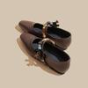 Fashion 2025 New Women's Mary Janes Square-toe, single-strap ballet shoes Women shoes Large-size pumps female flats