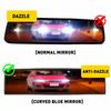 Angle View Panoramic Wide Angle Car Rear View Mirror Blue Lens 300Mm