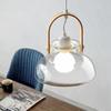 Walnut Glass Pendant Light for Bedside, Salons, Cafes, and Bars